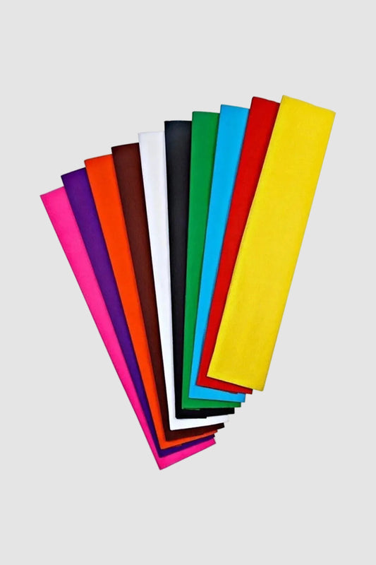 Puti Krapon Kağıdı 10 Karışık Renk 50x200cm - Esnek Süsleme Seti