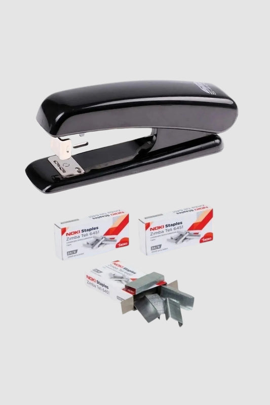 24/6 Popular Siyah Zımba Makinası + 3000 Adet Zımba Teli