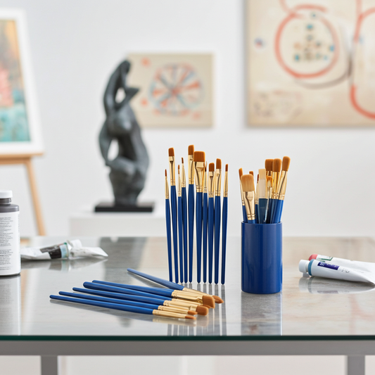 10 Adet Karma Fırça Seti - Hobi ve Resim