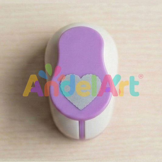 Tırtıklı Kalp Desenli Orta Boy Delgeç 2,5 cm