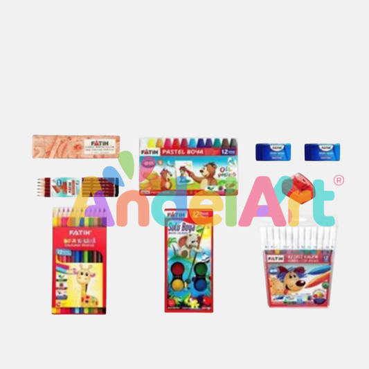 Fatih Okul Kırtasiye Seti Pastel Sulu Kuru Keçeli Kalem