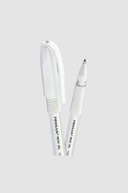 Pensan Neon Jel Kalem 1mm Beyaz - Koyu Zeminlerde Parlak Çizim
