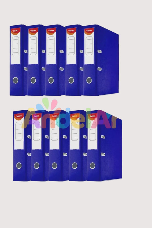 Noki Klasör Plastik Çıtalı Geniş Mavi 10’lu