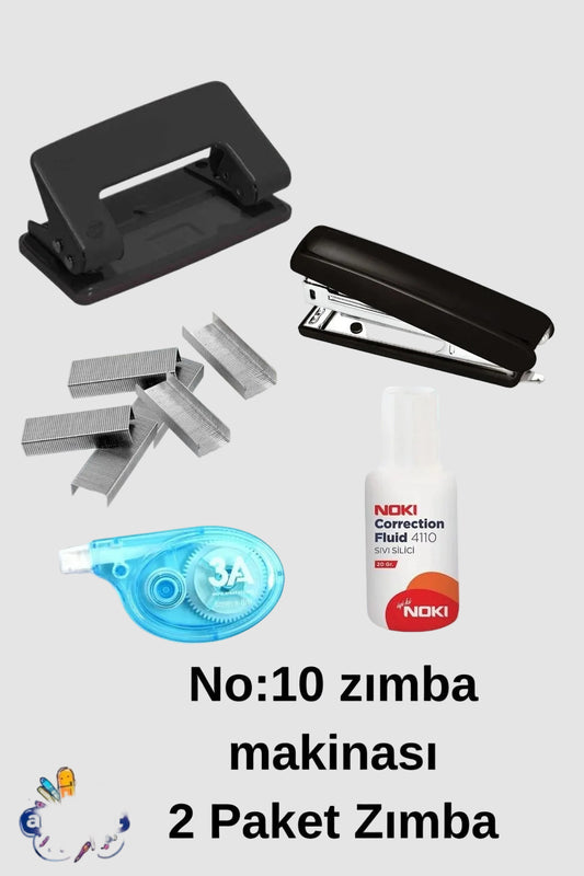 No:10 Zımba Makinası Delgeç Daksil 2 Paket Tel Seti