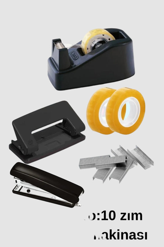 Ofis Seti No 10 Zımba + Tel + Bant Kesici + 2 Bant