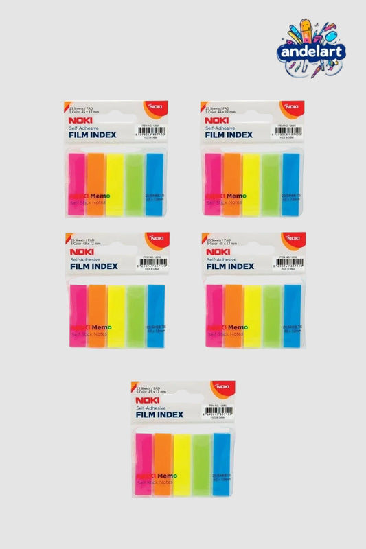 Noki Memo Film Index 5 Renk 12x45mm Yapışkanlı Notluk