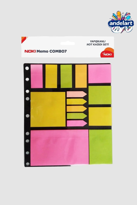 Noki Yapışkanlı Not Kağıdı Memo Combo 7