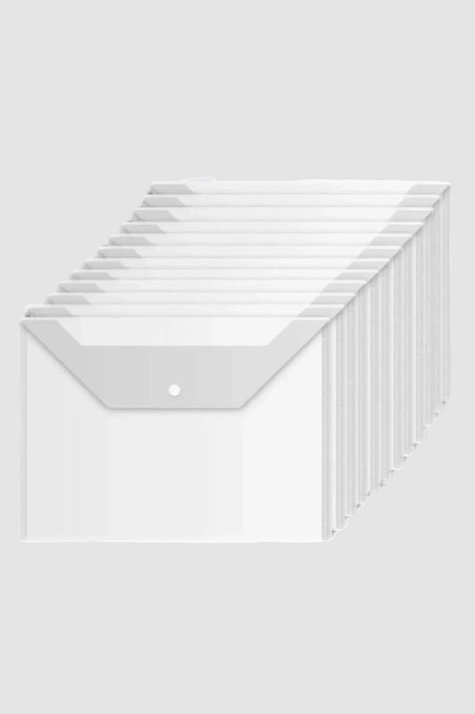 Şeffaf A4 Çıtçıtlı Dosya 12'li Paket