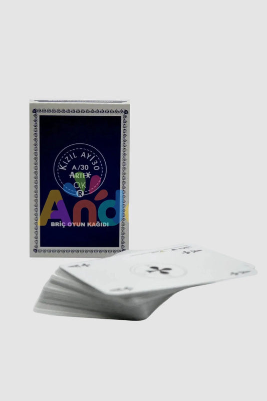 Iskambil Pişti Oyun Kağıdı Briç Batak 52 Oyun Kağıdı A-30 1 Paket Mavi Renk