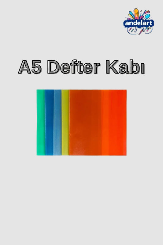 10'lu Karışık Renkli Hazır Yapışkanlı A5 Defter Kabı