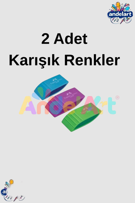 Faber Castell Yaprak Şekilli Silgi Canlı Renkler 2 Adet