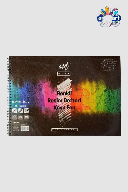 Art Work Renkli Resim Defteri 25x35 Cm. 15 Yaprak Koyu Renkler