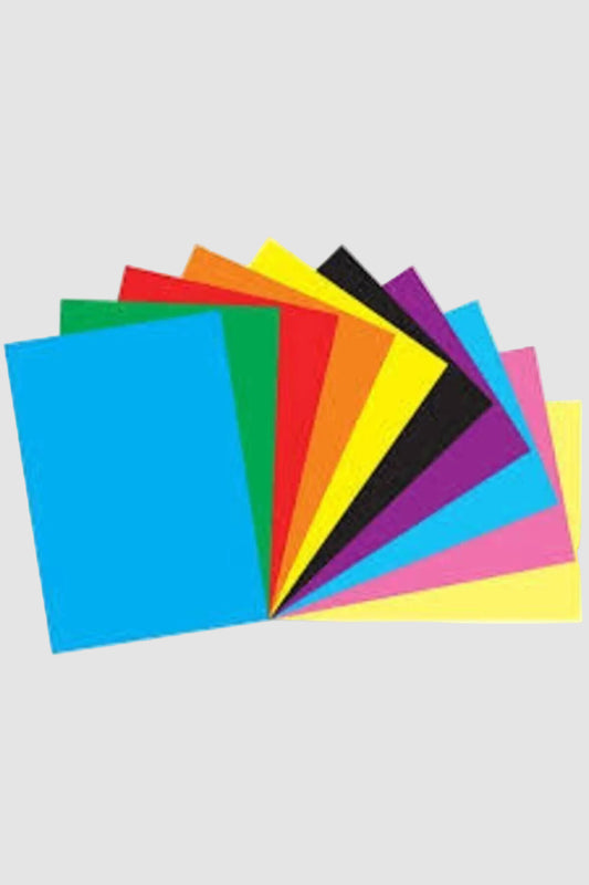 Renkli Fon Kartonu 10 Adet A4 - Karışık Renkli Okul Proje Seti