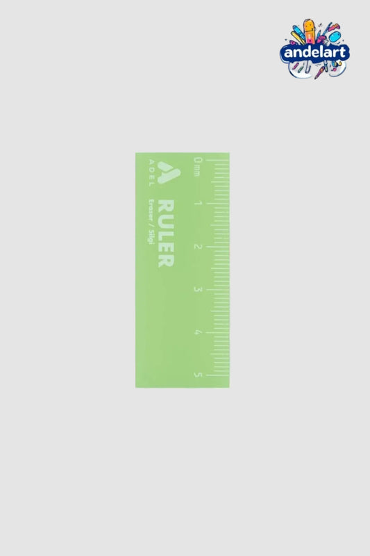 Adel Cetvelli Renkli Kaliteli Silgi Yeşil