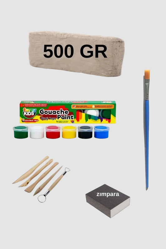 Seramik Hamuru Başlangıç Seti - Kil Boya ve Ebeşuar